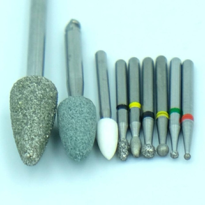 Roulettes burrs for creating black and gray tones (grain tips) - With or without handle