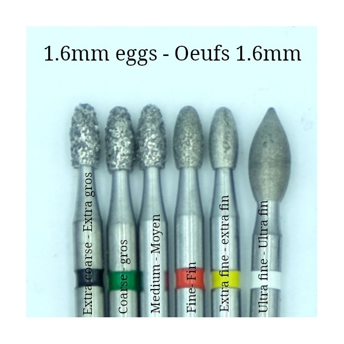 Roulettes burrs for creating black and gray tones (grain tips) - With or without handle