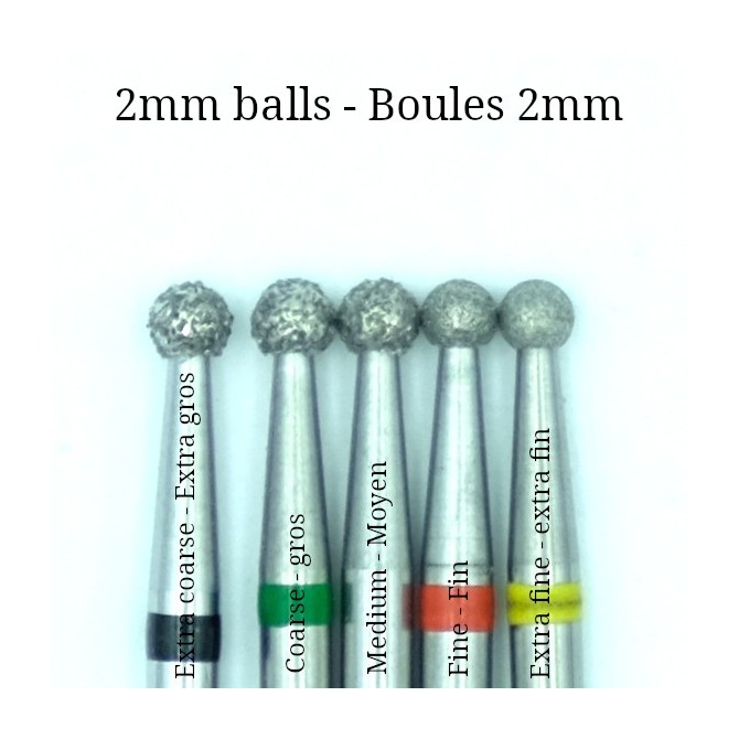 Roulettes burrs for creating black and gray tones (grain tips) - With or without handle