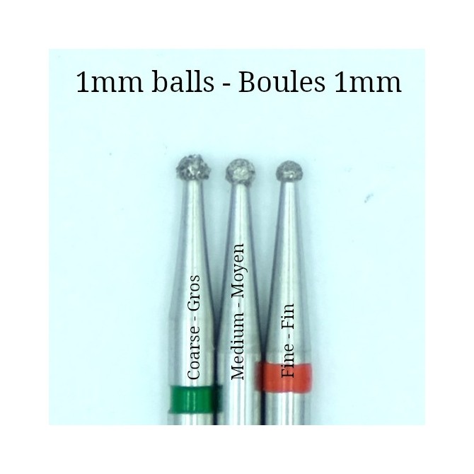Roulettes burrs for creating black and gray tones (grain tips) - With or without handle